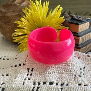 Hot Pink 1-1/4” wide Costume bracelet